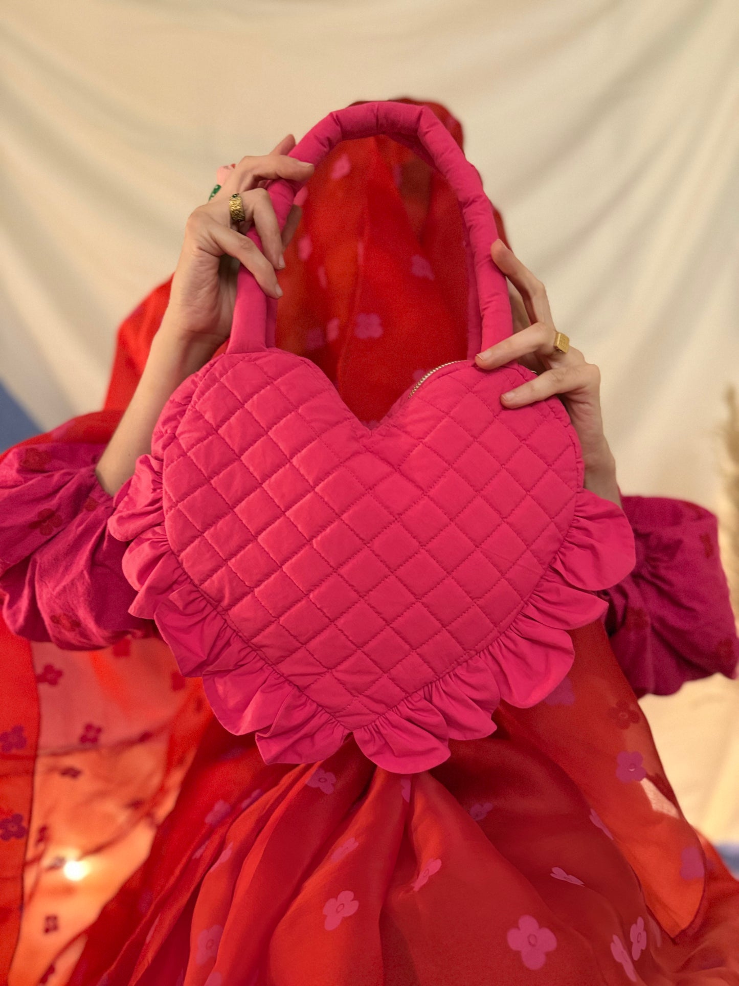 HEART QUILTED BAG