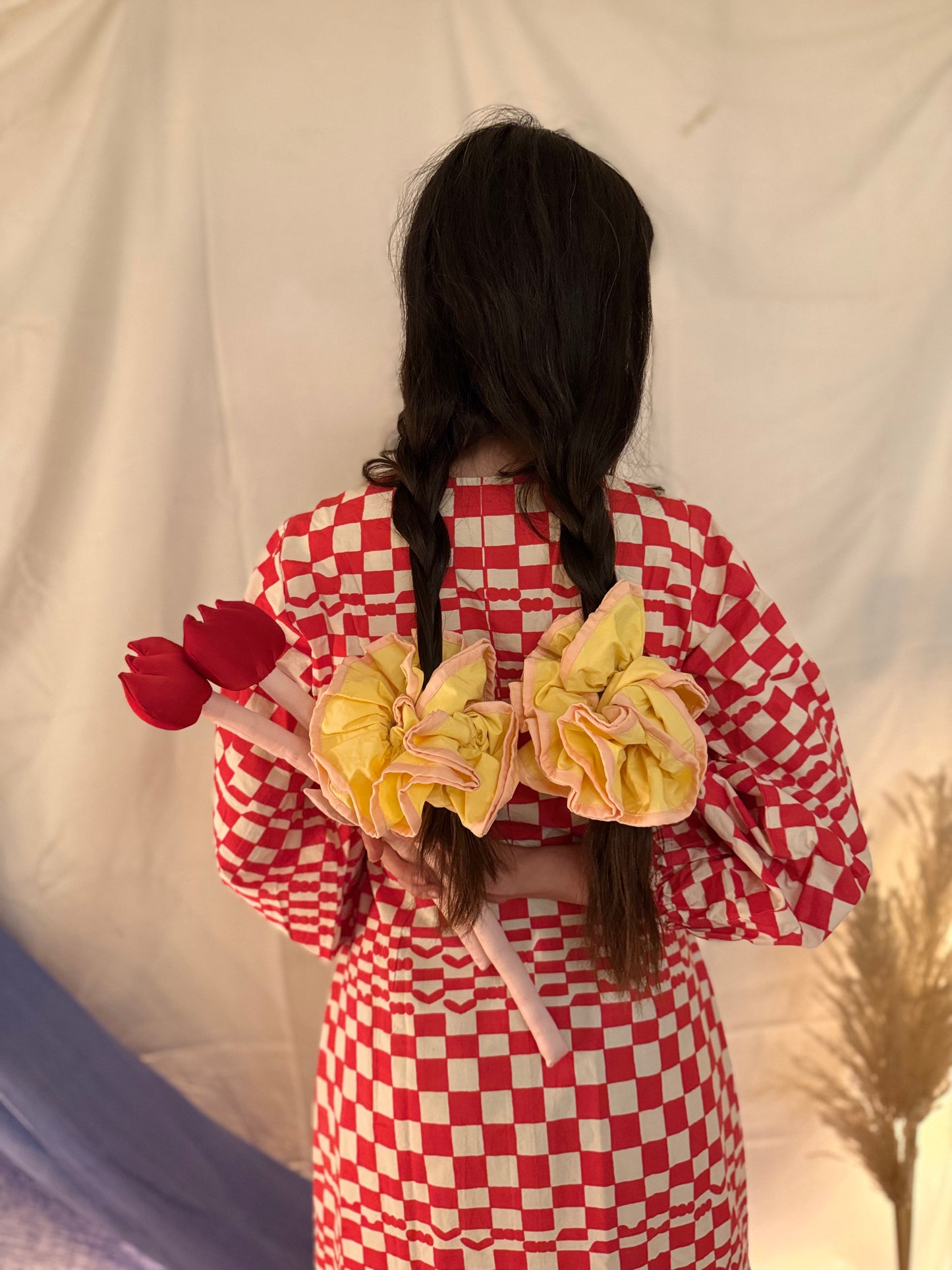 EXTRA LARGE FLORA YELLOW SCRUNCHIE
