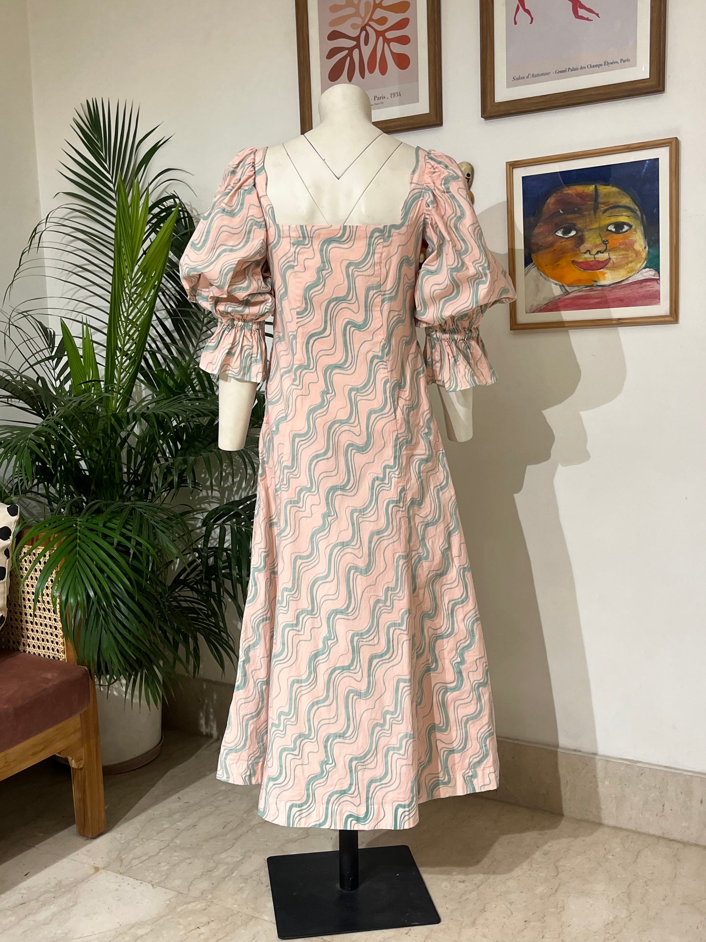 Aqua dress overdyed