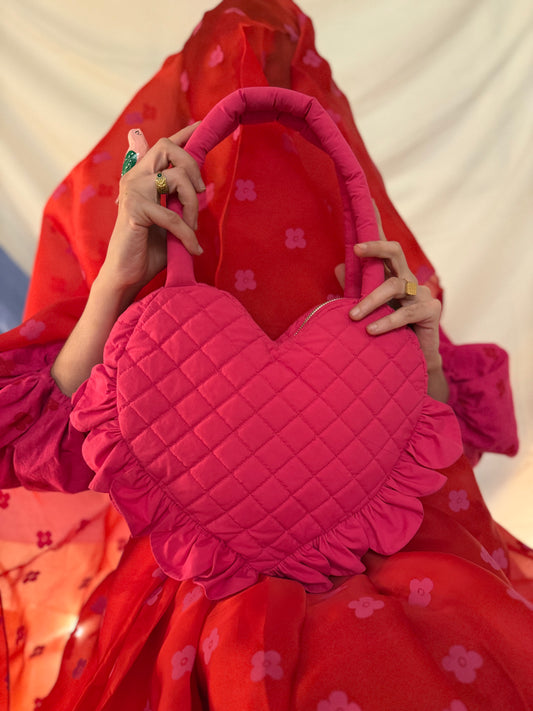 HEART QUILTED BAG