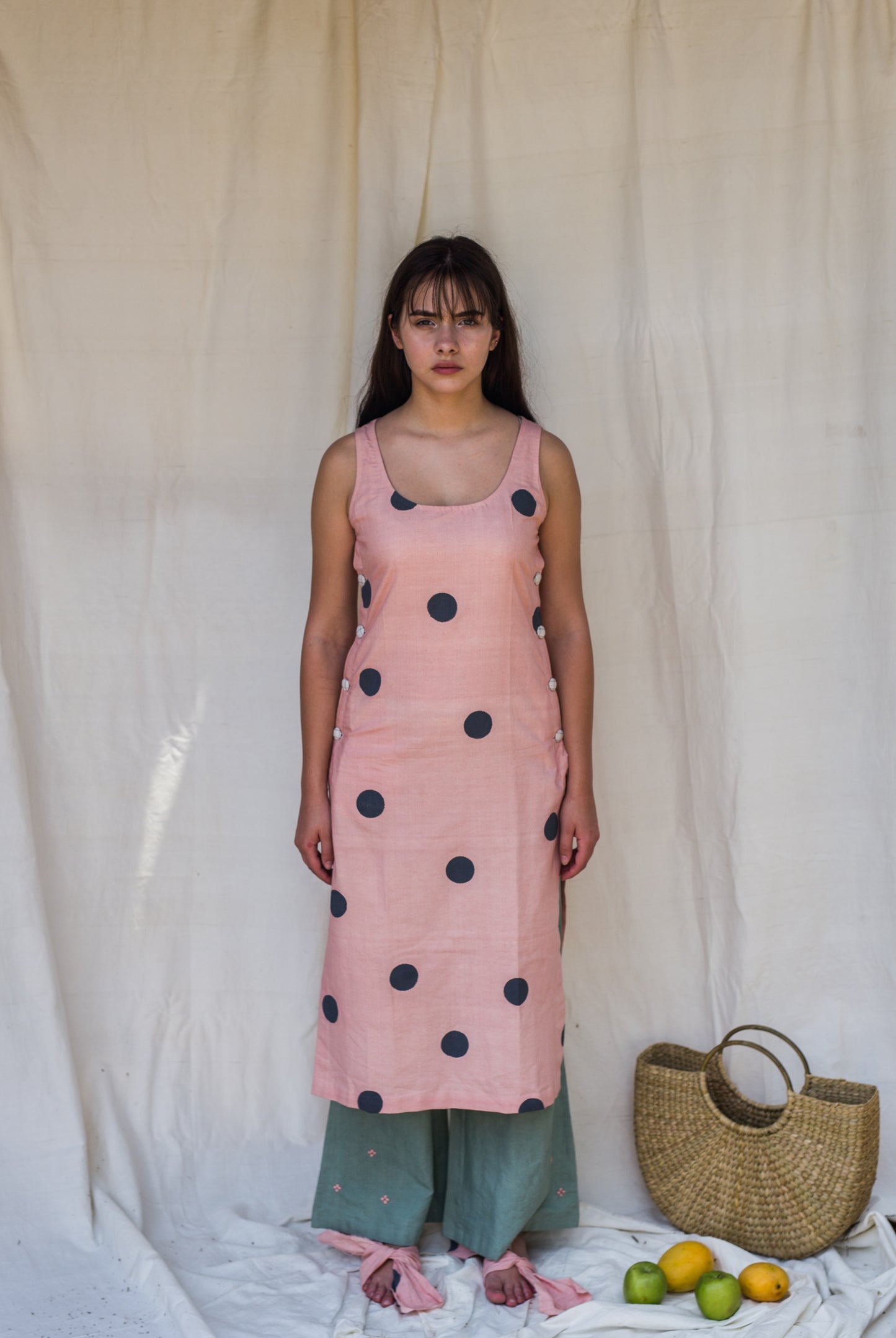 Aziza polka dress