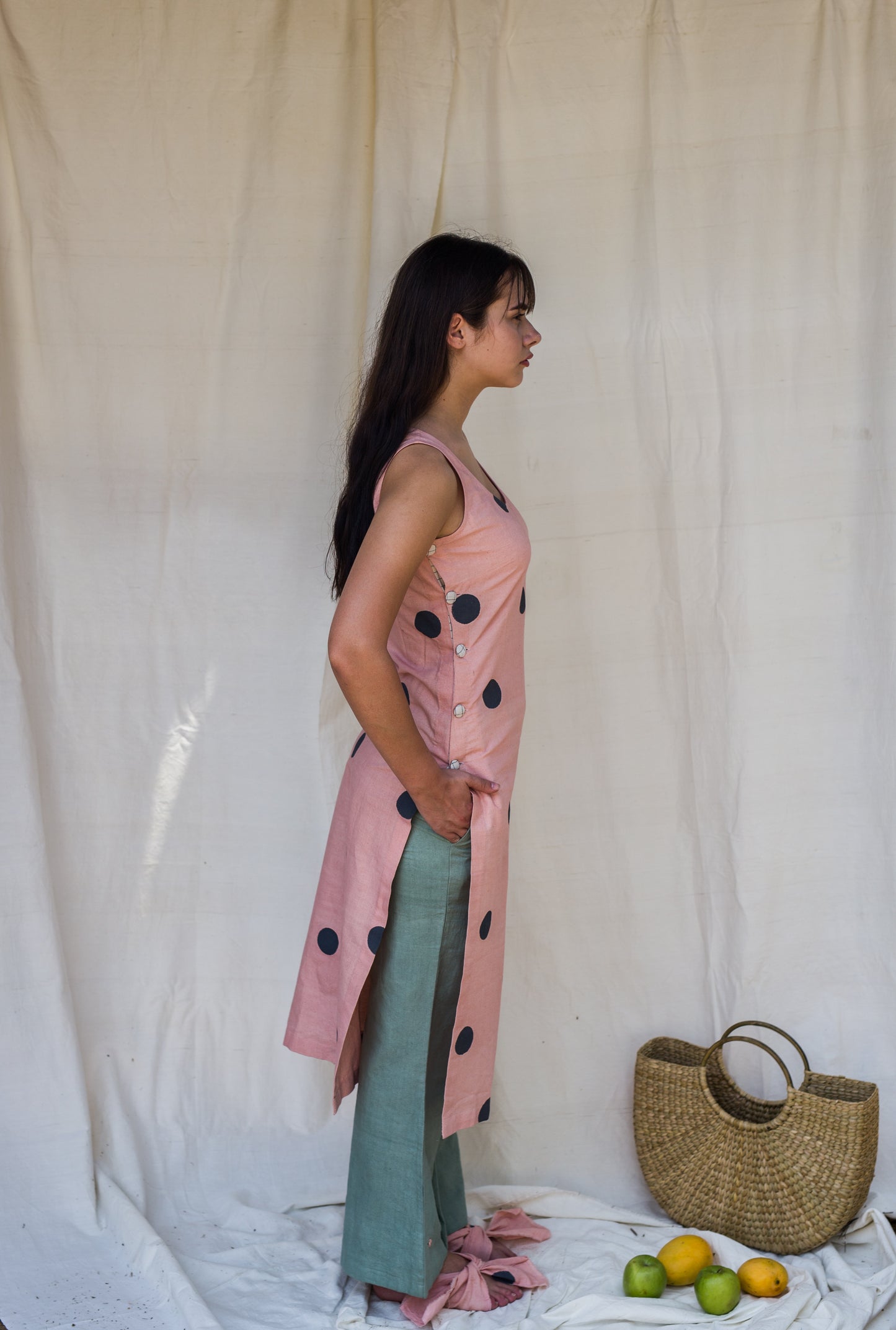 Aziza polka dress
