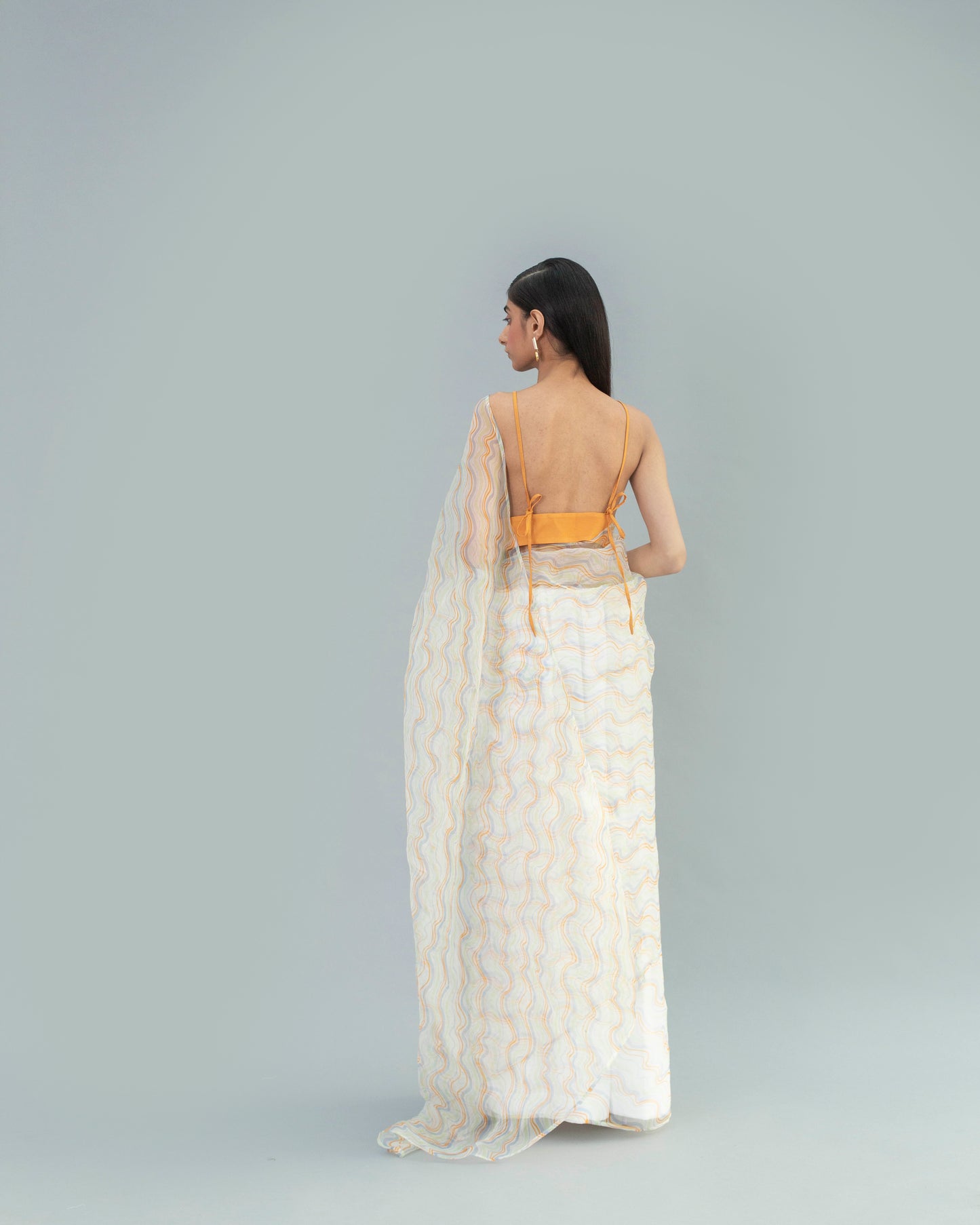 Olive snake saree