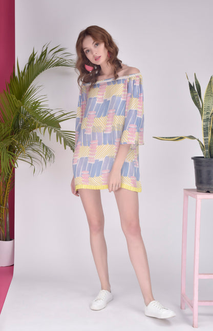 Brick Trick Off Shoulder Dress