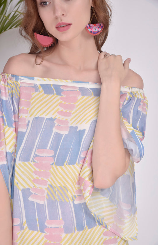 Brick Trick Off Shoulder Dress